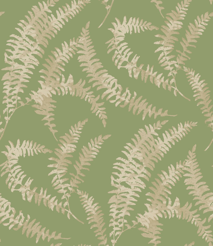 Обои 1838 Wallcoverings Capri Felci Olive Green 1905-125-04